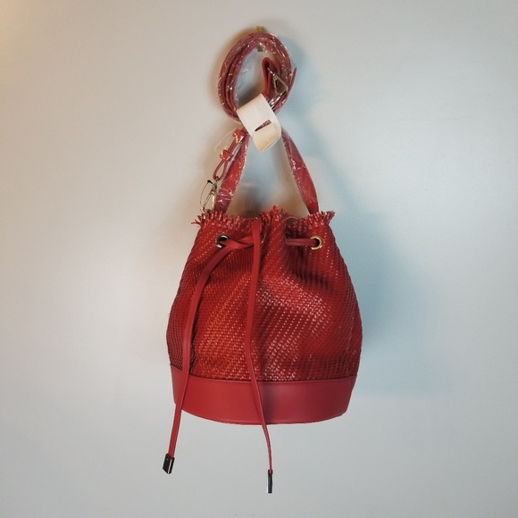 [LAST] NWT Zara Red Braided Bucket Bag - Picture 7 of 8